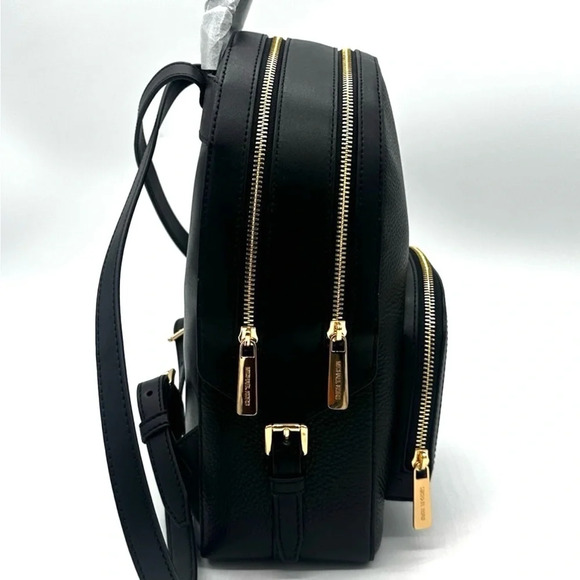 Michael Kors Medium Jaycee Backpack Black/Gold (NWT) - Picture 3 of 12